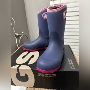 🥾🆕Bogs York Solid Waterproof Insulated Midcalf Rubber Boot Grape/Raisin, Size 5🥾
